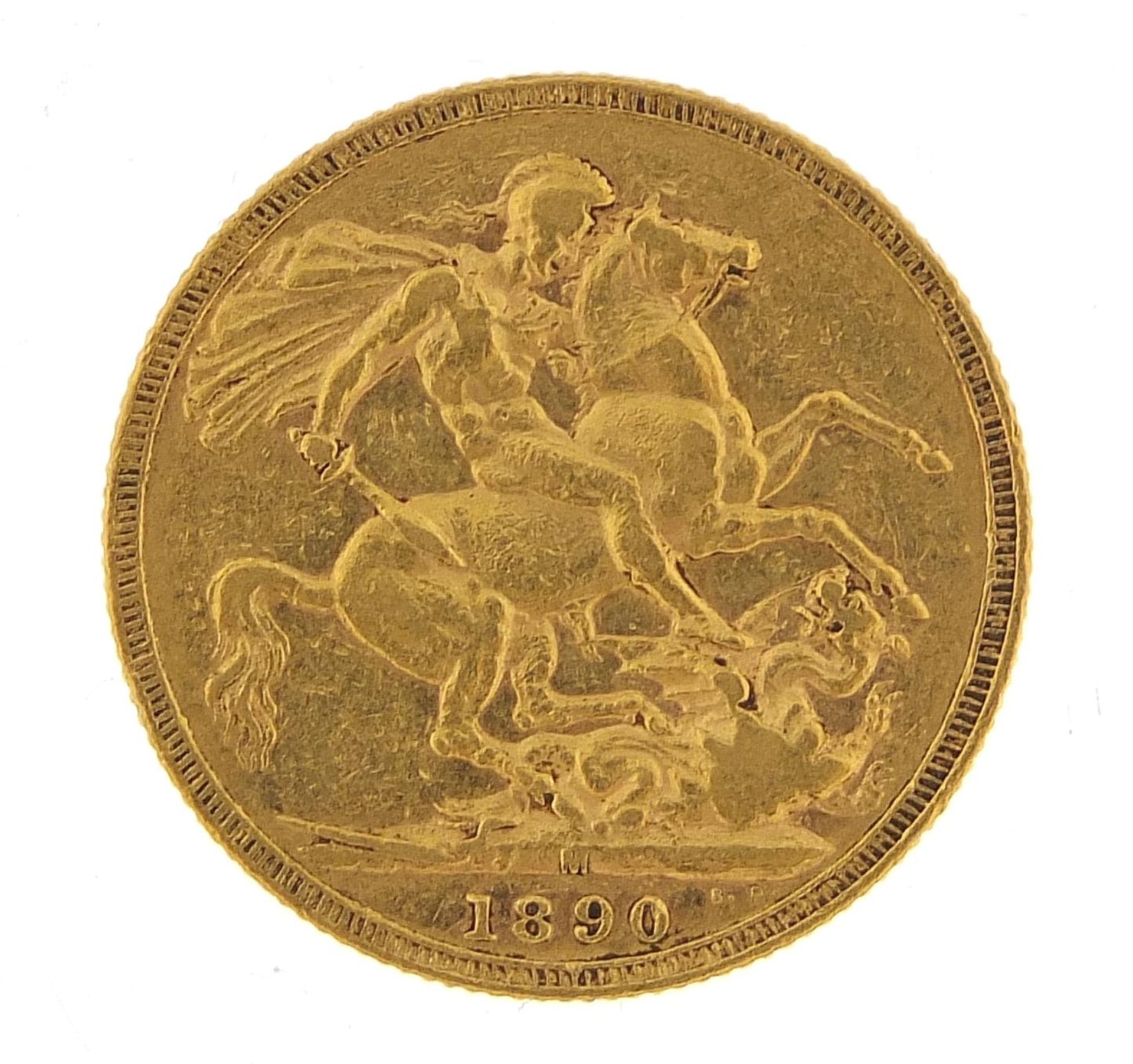 Queen Victoria Jubilee Head 1890 gold sovereign, Melbourne mint - this lot is sold without buyer?s