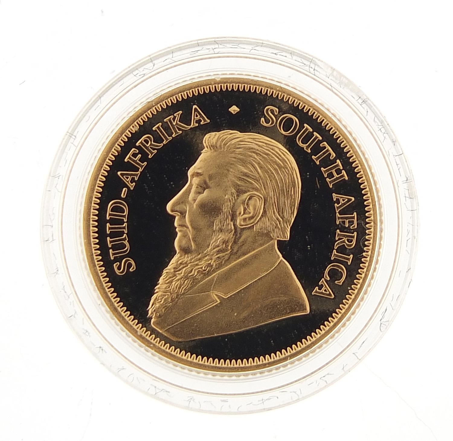 South African mint gold proof one tenth krugerrand with box and certificate number 002 of 300 - this - Image 2 of 4