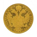 Austro Hungarian 1915 1 ducat gold coin, 3.5g - this lot is sold without buyer?s premium, the hammer