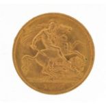 George V 1912 gold half sovereign - this lot is sold without buyer?s premium, the hammer price is