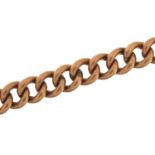 Antique 9ct rose gold bracelet, 19cm in length, 22.5g - this lot is sold without buyer?s premium,