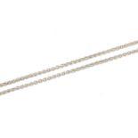 9ct white gold necklace, 45cm in length, 2.5g - this lot is sold without buyer?s premium, the hammer