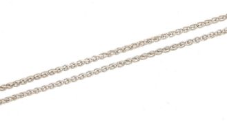 9ct white gold necklace, 45cm in length, 2.5g - this lot is sold without buyer?s premium, the hammer