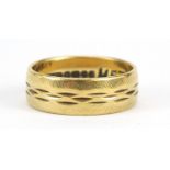 22ct gold wedding band, Birmingham 1941, size K, 5.2g - this lot is sold without buyer?s premium,