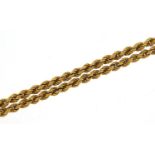 18ct gold rope twist necklace, 41cm in length, 16.2g - this lot is sold without buyer?s premium, the