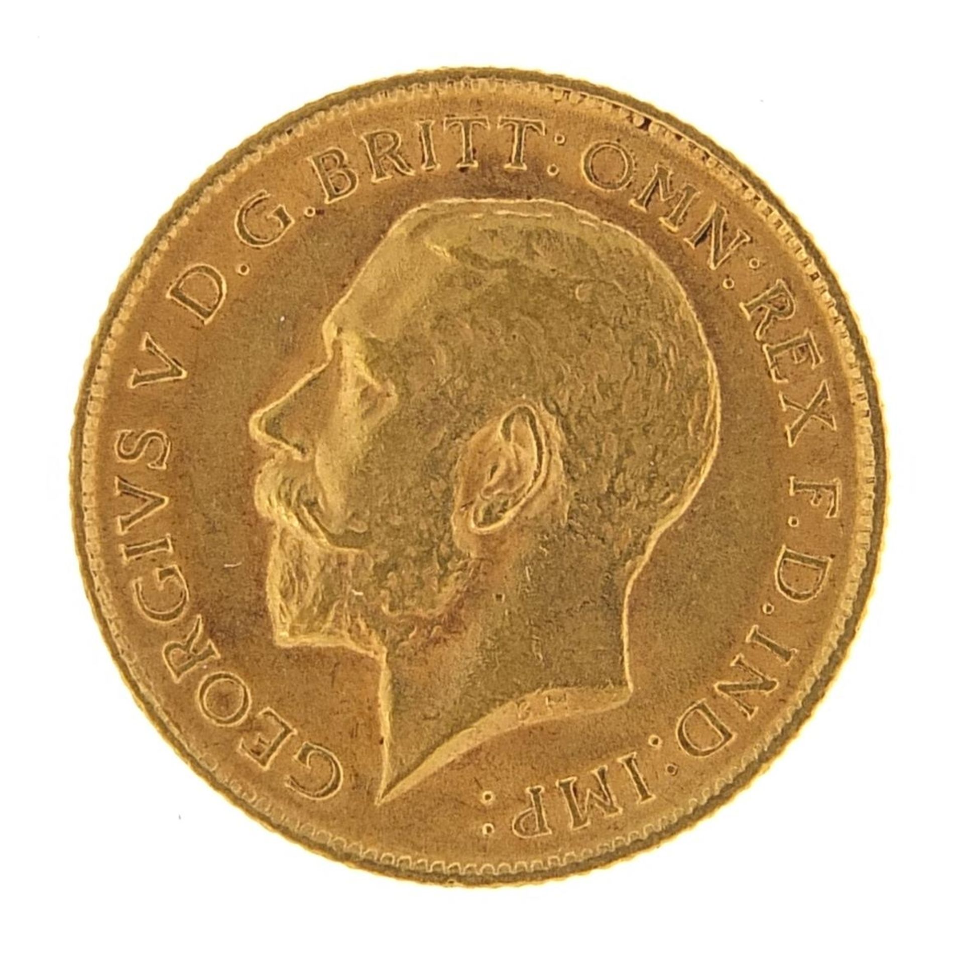 George V 1911 gold half sovereign - this lot is sold without buyer?s premium, the hammer price is - Image 2 of 3