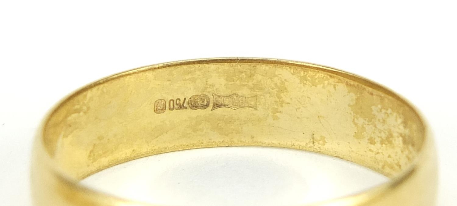 Gold rings comprising two 18ct gold, size O and T, 9.0g and one other with indistinct marks, size R, - Image 7 of 7