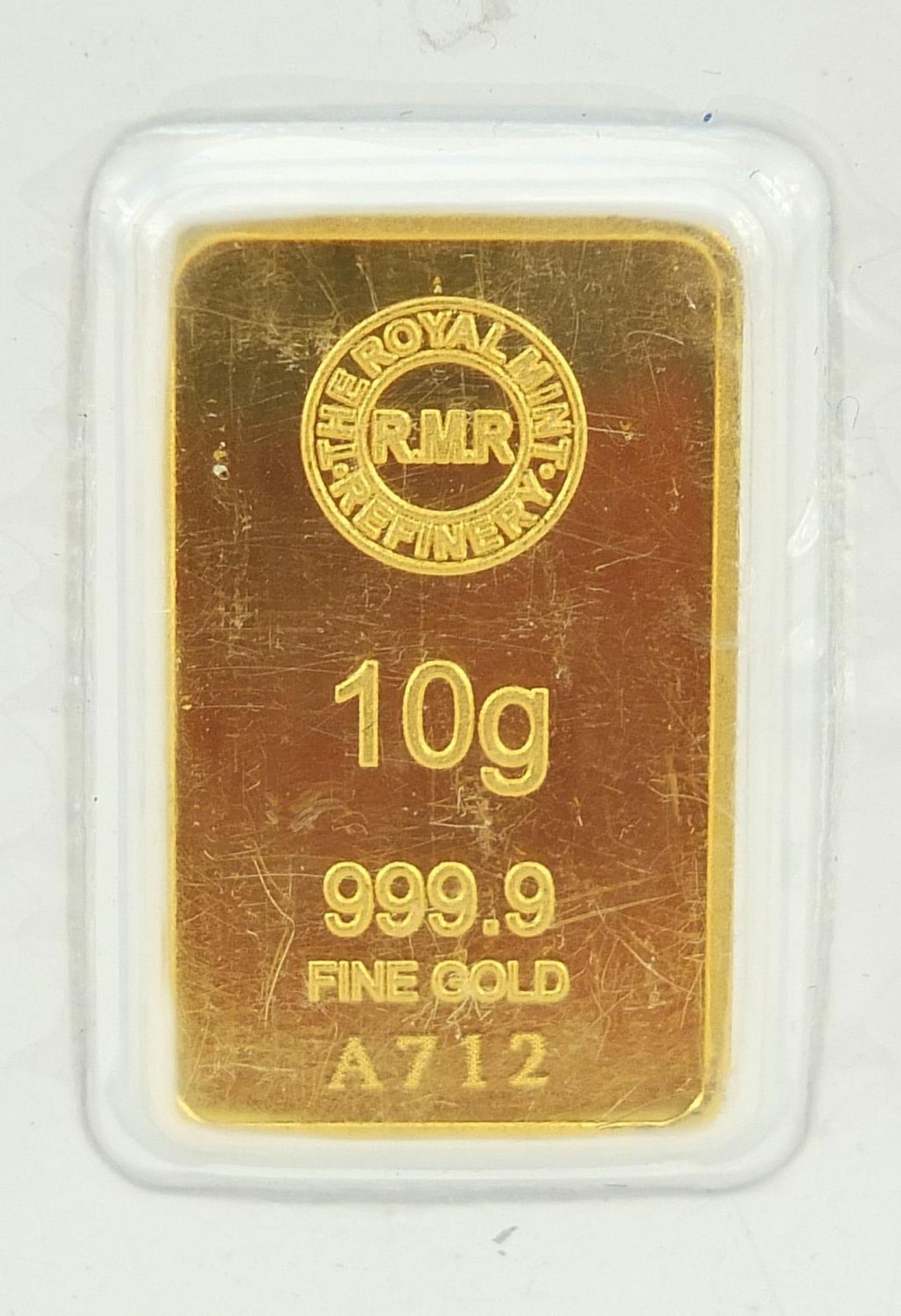 The Royal Mint 999.9 fine gold 10g gold bar - this lot is sold without buyer?s premium, the hammer - Image 2 of 3