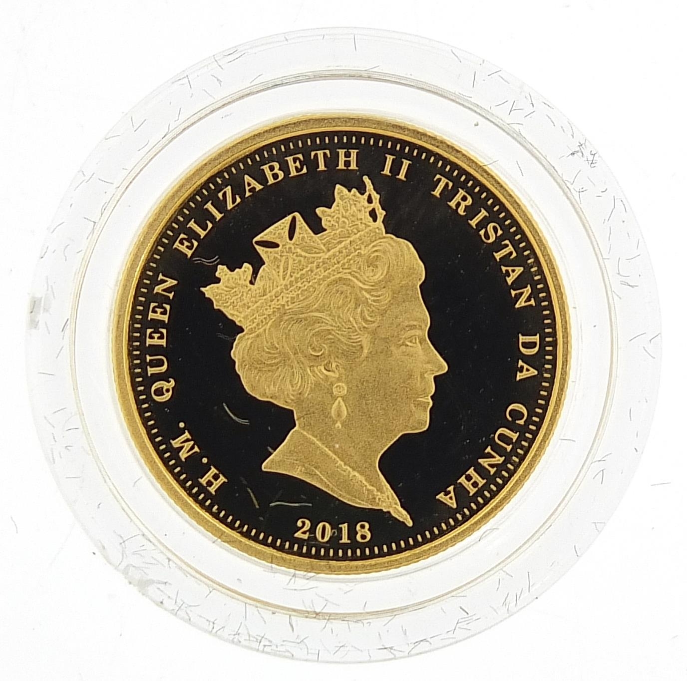 Elizabeth II 2018 Defending Britain's Skies for One Hundred Years gold and enamel quarter