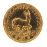 South African 1973 2 rand gold coin, 8g - this lot is sold without buyer?s premium, the hammer price
