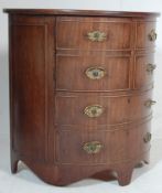 GEORGE III MAHOGANY BOW FRONTED COMMODE CHEST