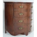 GEORGE III MAHOGANY BOW FRONTED COMMODE CHEST