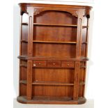 20TH CENTURY ANTIQUE VICTORIAN STYLE OPEN WINDOW BOOKCASE / BAR SHELVES