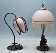 TWO VINTAGE 20TH CENTURY ART DECO STYLE DESK LAMPS