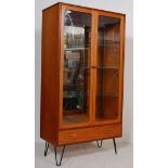 RETRO 1990’S G-PLAN TEAK WOOD CHINA DISPLAY CABINET