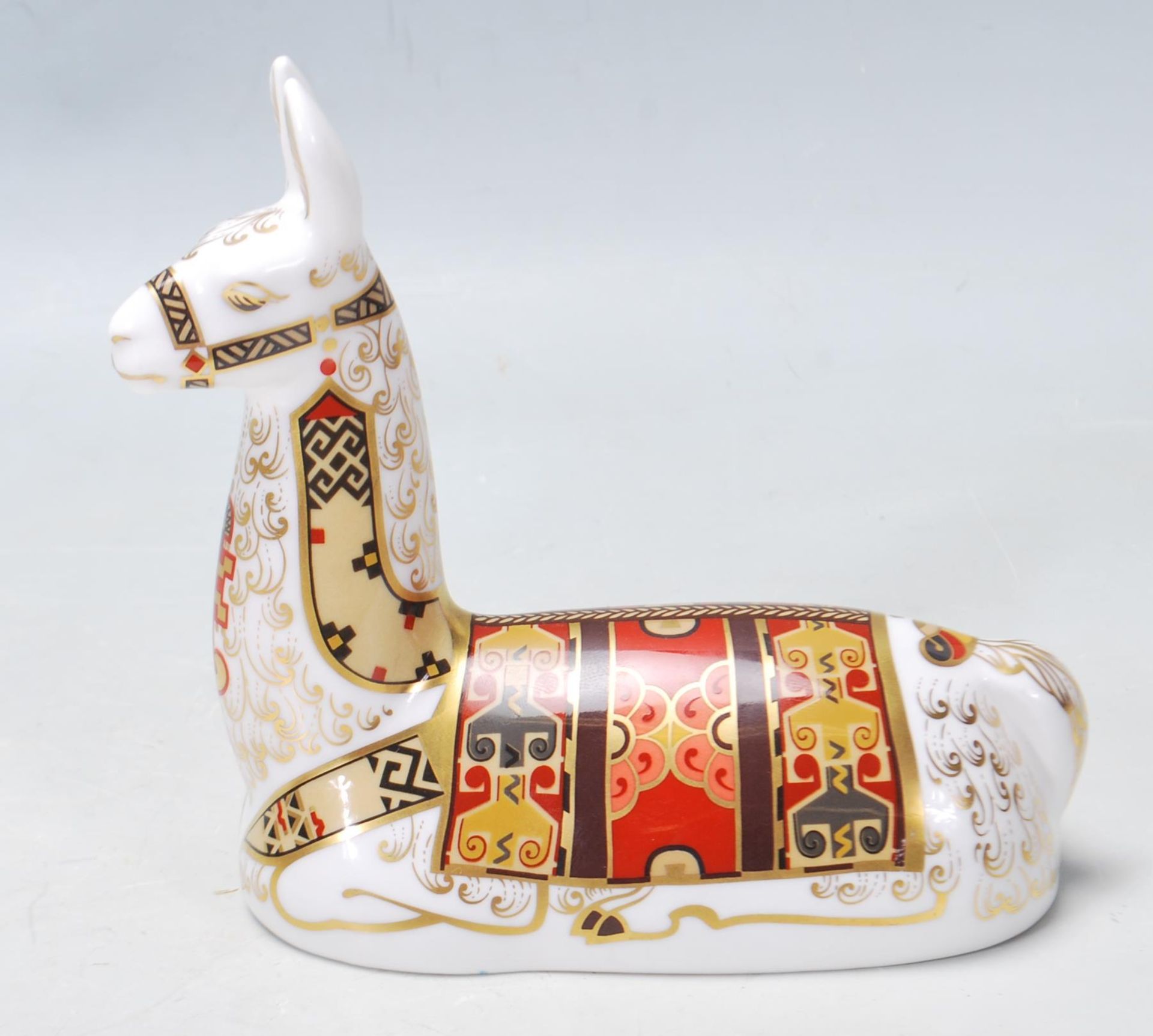 ROYAL CROWN DERBY PAPERWEIGHT IN A FOM OF LLAMA WITH GOLD STOPPER - Image 2 of 5