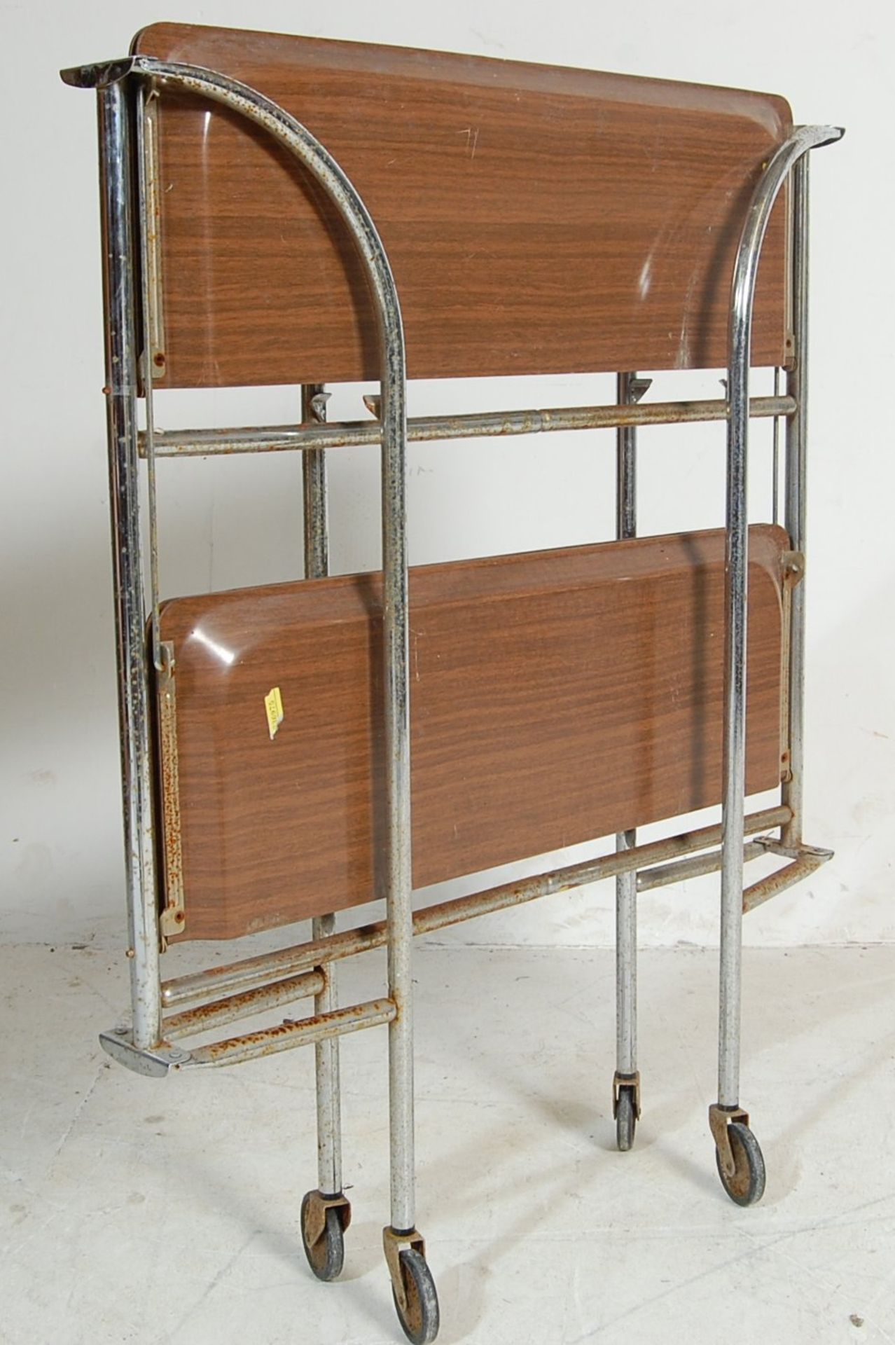 MID CENTURY GERLINOL BRESHEY DINETT - CHROME BASE FOLDING TROLLEY - Image 5 of 5