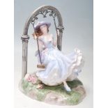 20TH CENTURY ROYAL WORCESTER LIMITED EDITION 50/250 CERAMIC FIGURINE - THE SWING - CW519