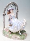 20TH CENTURY ROYAL WORCESTER LIMITED EDITION 50/250 CERAMIC FIGURINE - THE SWING - CW519