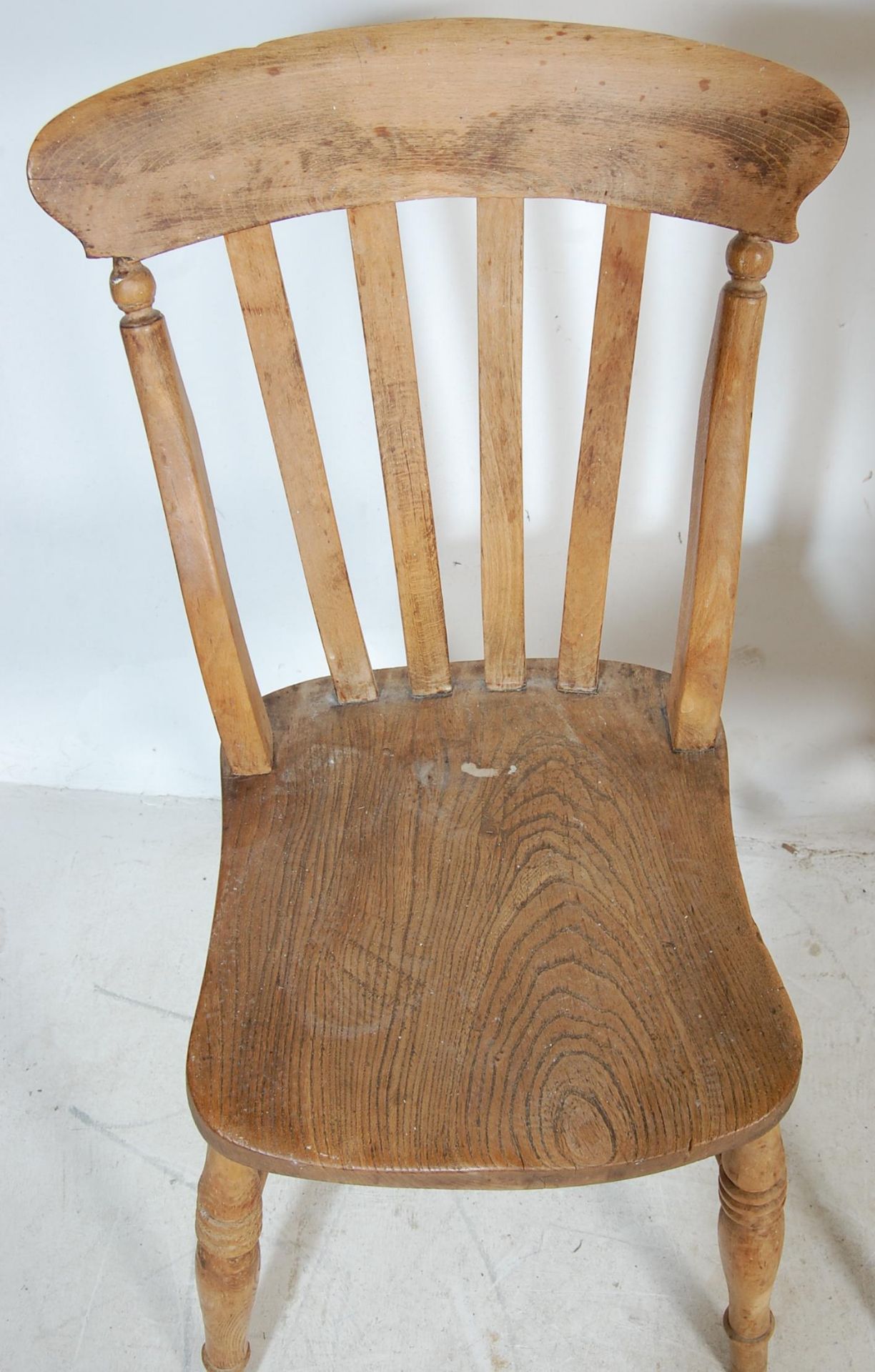 VICTORIAN 19TH CENTURY BEECH & ELM DINING CHAIRS - Image 3 of 7