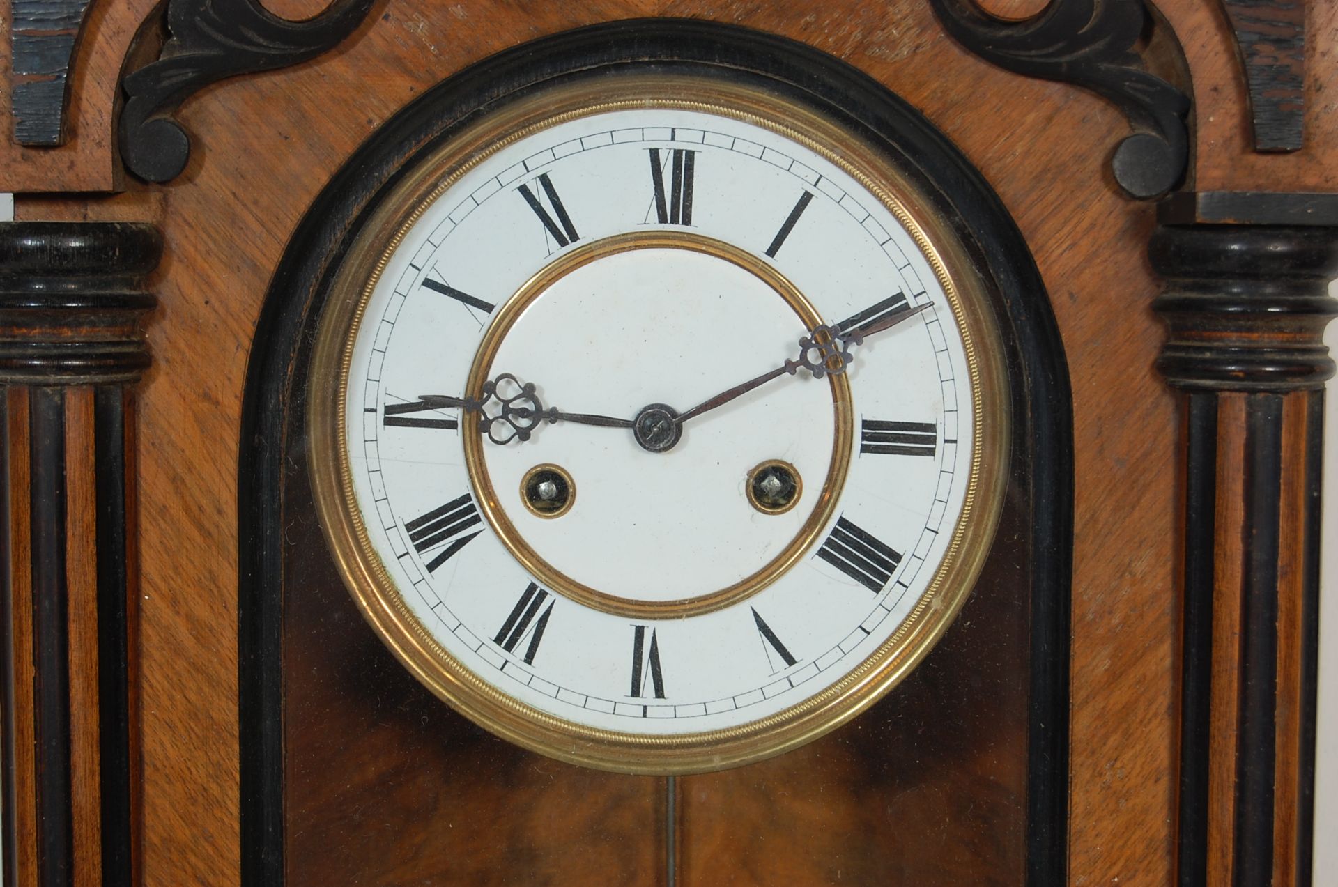 VICTORIAN 19TH CENTURY WALNUT VIENNA REGULATOR CLOCK - Bild 3 aus 5