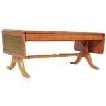 GEORGIAN REVIVAL YEW WOOD DROP LEAF COFFEE TABLE