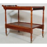 REGENCY REVIVAL YEW WOOD TWIN TIER BUTLERS TROLLEY