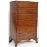 GEORGE III STYLE MID CENTURY 1950 GEORGIAN REVIVAL PEDESTAL CHEST OF DRAWERS