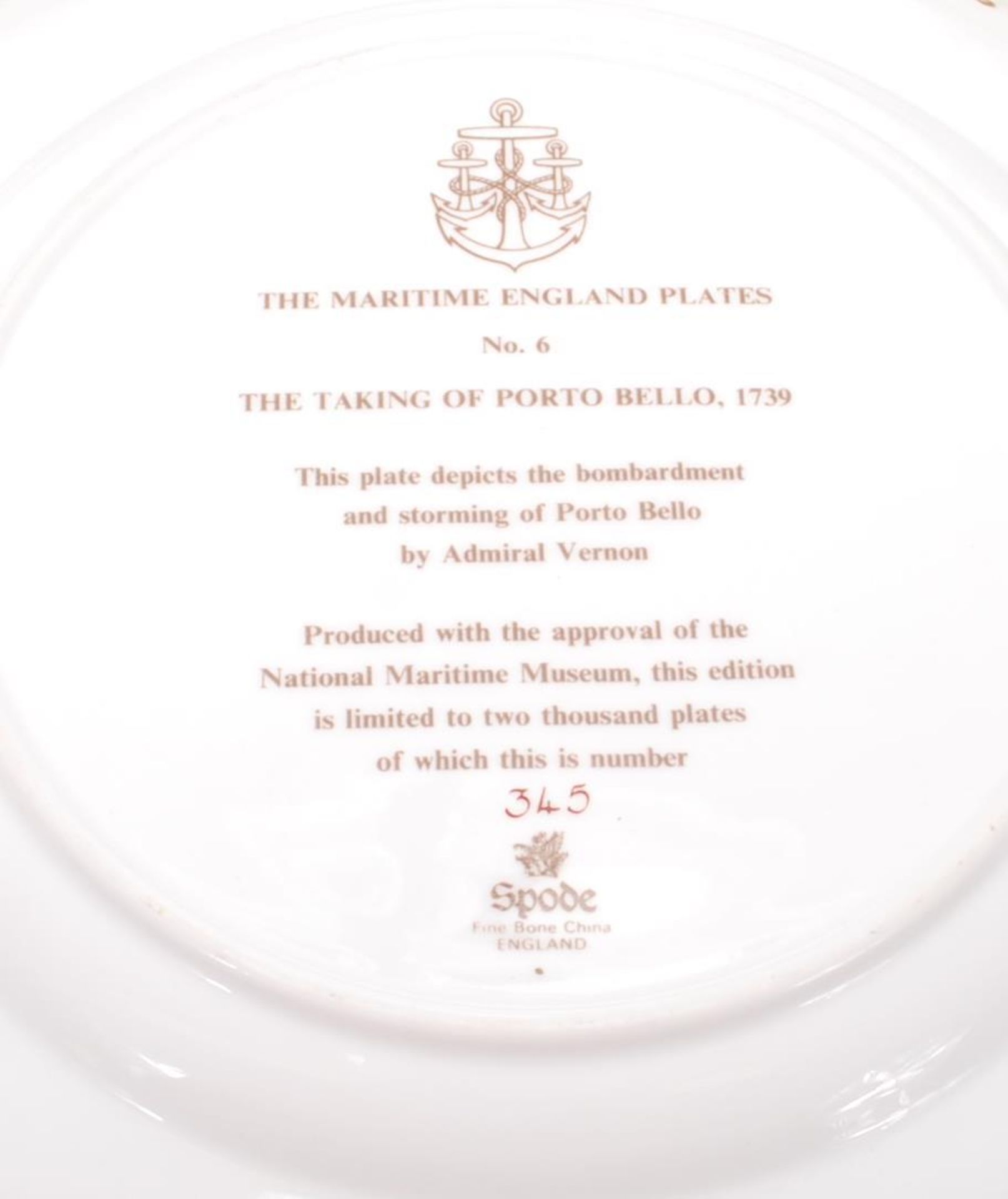 SPODE LIMITED EDITION COLLECTORS PLATES BRITISH MARITIME - Image 10 of 12