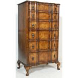 QUEEN ANNE SERPENTINE FRONTED CHEST OF DRAWERS
