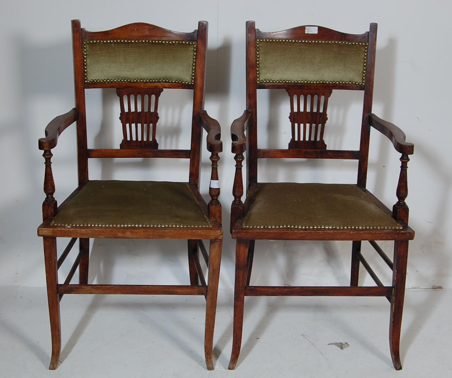 TWO 19TH CENTURY LATE VICTORIAN BEDROOM CHAIRS - Image 2 of 5