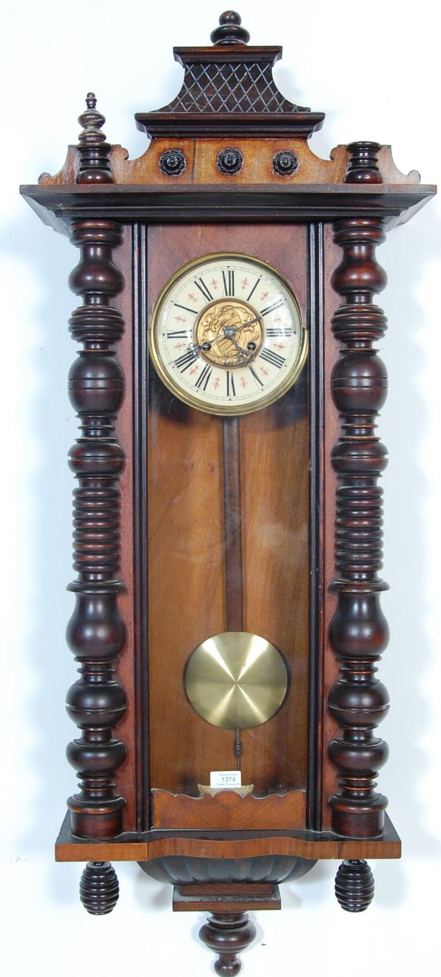19TH CENTURY MAHOGANY CASED 8 DAY REGULATOR CLOCK