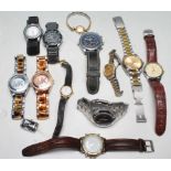 TWELVE VINTAGE LADIES AND GENTEMEN'S WATCHES