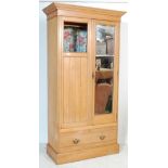 VICTORIAN ARTS & CRAFTS SATIN WALNUT ARMOIRE