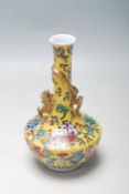 MID 20TH CENTURY CHINESE REPUBLIC FAMILLE JAUNE VASE