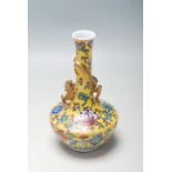 MID 20TH CENTURY CHINESE REPUBLIC FAMILLE JAUNE VASE