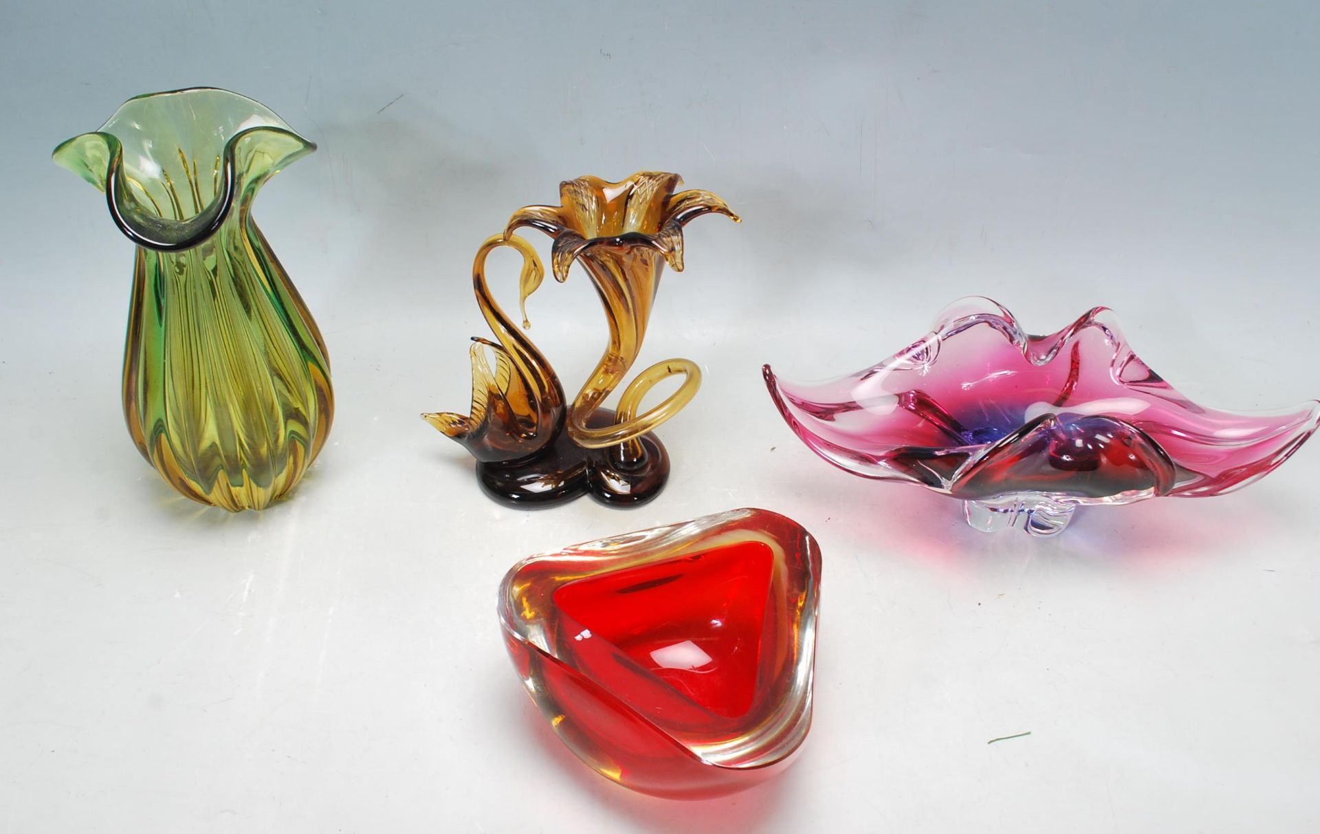 A COLLECTION OF RETRO VINTAGE CONTINENTAL STUDIO ART GLASS