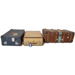 COLLECTION OF THREE EARLY 20TH CENTURY STEAMER TRUNKS