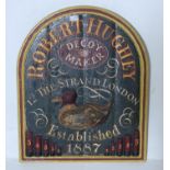 ROBERT HUGHEY - DECOY MAKER - WOODEN ADVERTISING SHOP SIGN