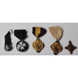 FIVE 20TH CENTURY MEDALS AND BADGES