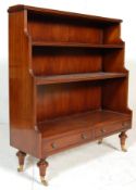 GEORGIAN III REVIVAL MAHOGANY WATERFALL BOOKCASE