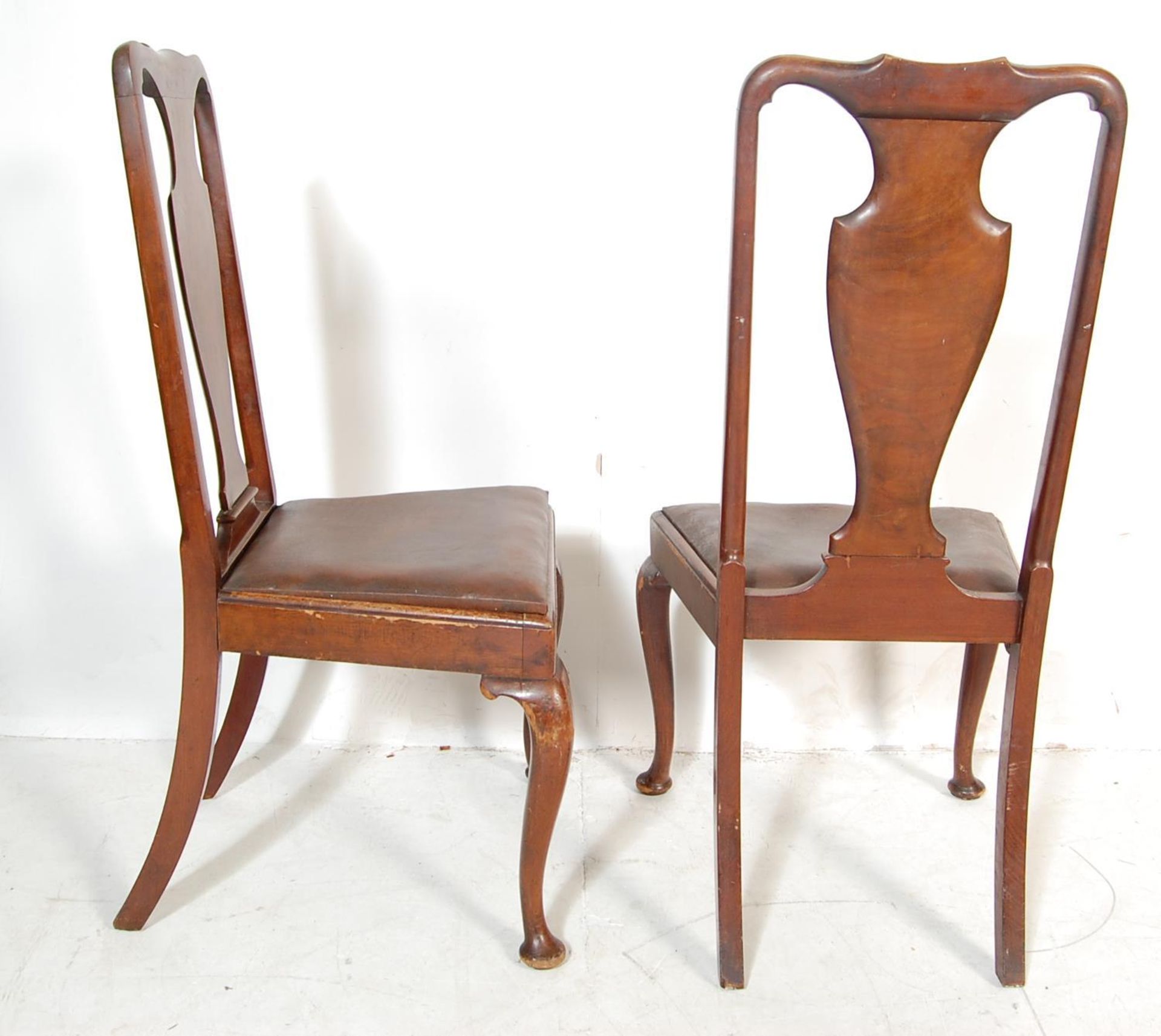 1930’S MAHOGANY DINING CHAIRS WITH FIDDLE BACKREST - Image 5 of 5