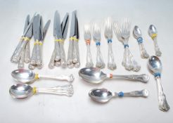 SET OF HALLMARKED STERLING SILVER CUTLERY BY CARRS