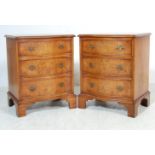 REGENCY REVIVAL WALNUT PAIR OF BEDSIDE CHESTS OF DRAWERS