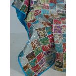 20TH CENTURY ANTIQUE STYLE TRADITIONAL PAKISTANI / RAJASTHANI / INDIAN PATCHWORK QUILT BED THROW