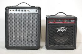 TWO VINTAGE GUITAR AMPLIFIERS - EARTHFIRE EB-30 - PEAVEY MICROBASS