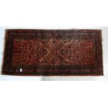 EARLY 20TH CENTURY AFGHAN SILK AND WOOL FLOOR RUG