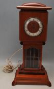 19TH CENTURY ANTIQUE VICTORIAN STYLE MINIATURE GRANDFATHER CLOCK / MANTEL CLOCK