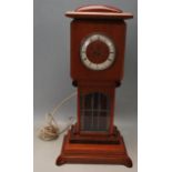 19TH CENTURY ANTIQUE VICTORIAN STYLE MINIATURE GRANDFATHER CLOCK / MANTEL CLOCK