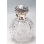 19TH CENTURY SAMUEL WALTON SMITH SILVER E-GLASS SCENT BOTTLE